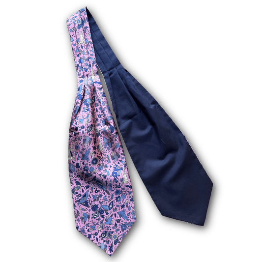 Regent - Silk/Cotton Cravat - Country Animal - Pink - Regent TailoringRegent