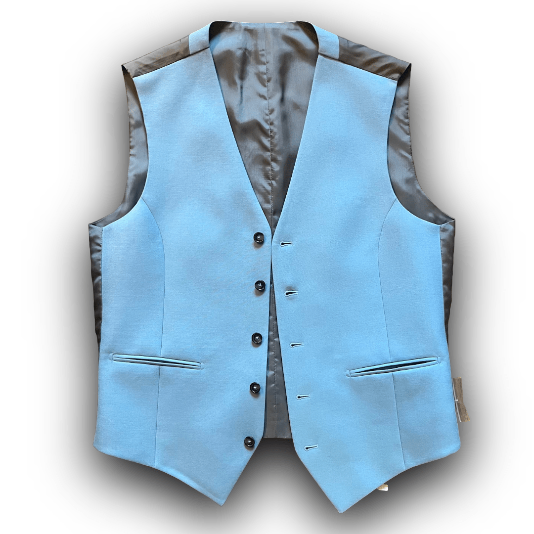 Regent - Sky Blue Waistcoat - Wool - Regent Tailoring Salisbury