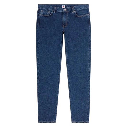 Regent Tailoring EDWIN regular tapered jeans in blue mid used 12.5oz Japanese denim with a zip fly.