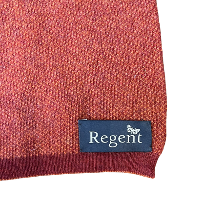 Regent Tailoring 100% wool scarf in multi-coloured block stripes with a branded fabric label