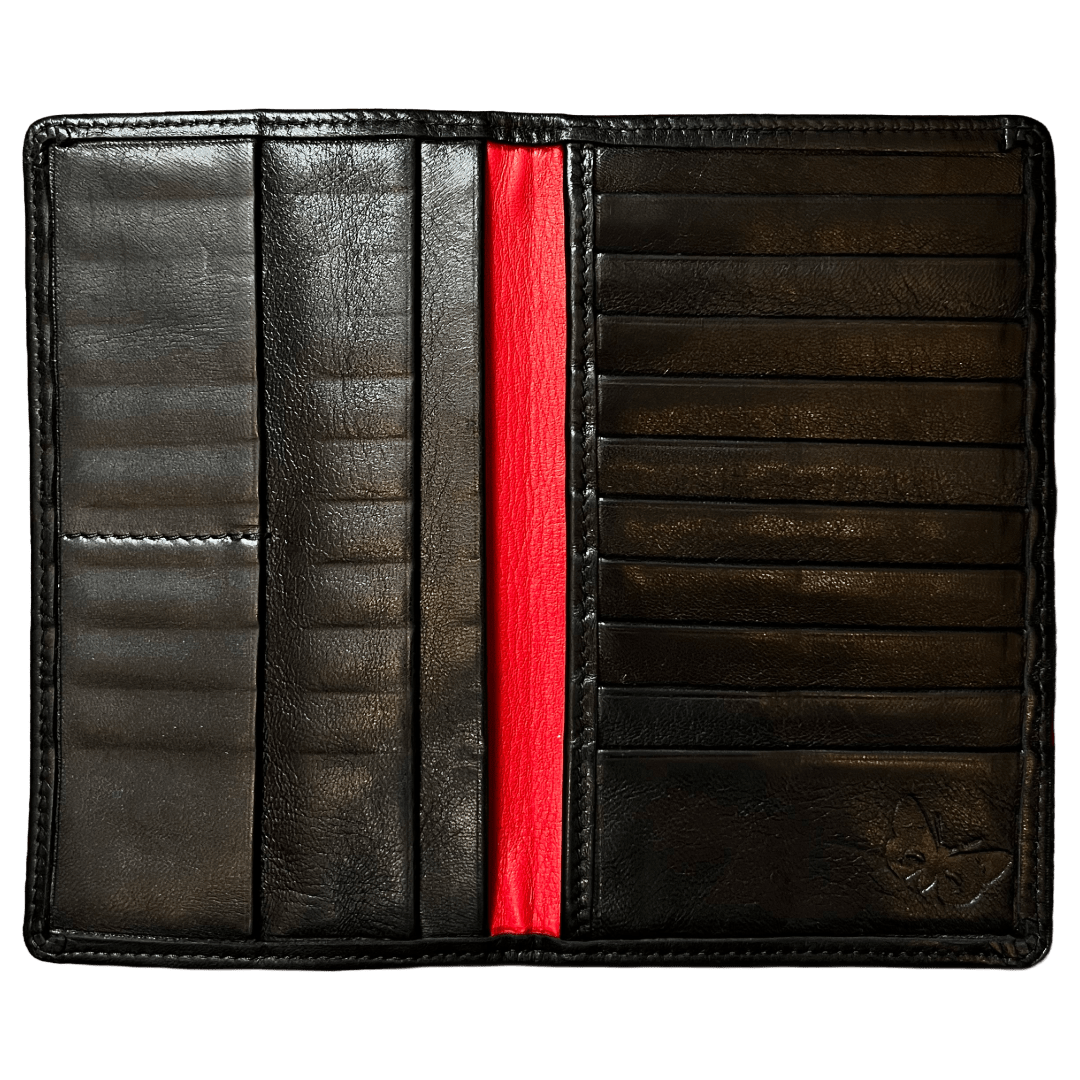 Regent - Tall Leather Wallet - Black - Regent Tailoring Salisbury