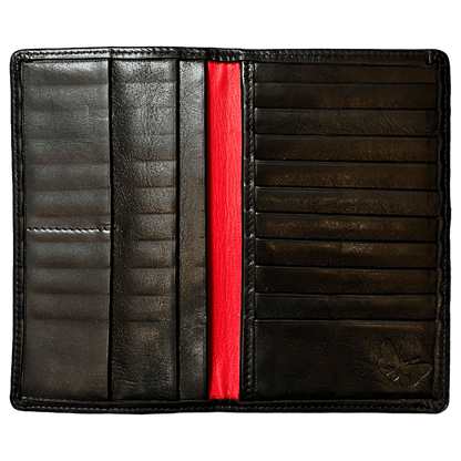 Regent - Tall Leather Wallet - Black - Regent Tailoring Salisbury