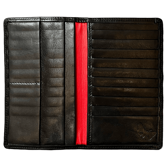 Regent - Tall Leather Wallet - Black - Regent Tailoring Salisbury
