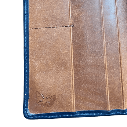 Regent - Tall Leather Wallet - Navy - Regent Tailoring Salisbury