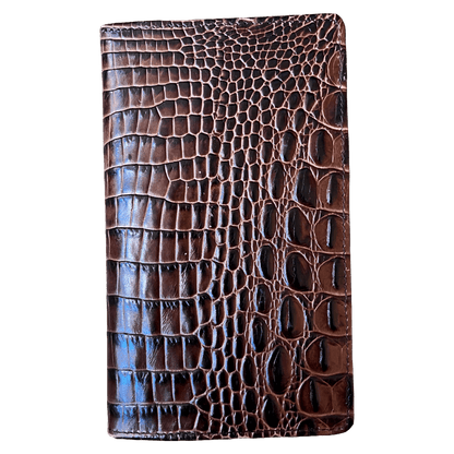 Regent - Tall Leather Wallet - Reptile Press Effect - Regent Tailoring Salisbury