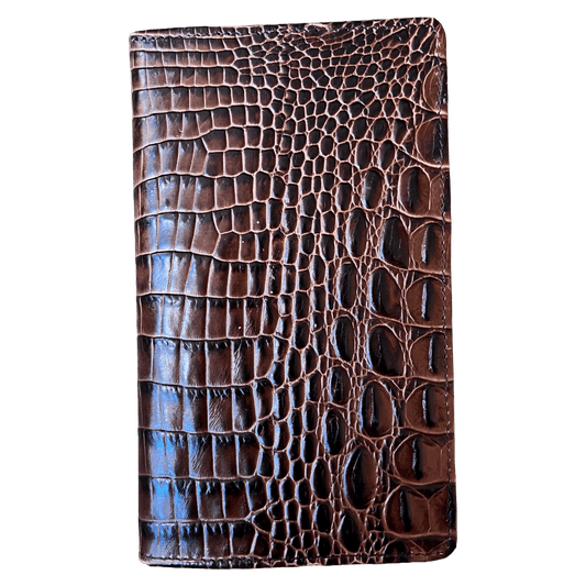 Regent - Tall Leather Wallet - Reptile Press Effect - Regent Tailoring Salisbury