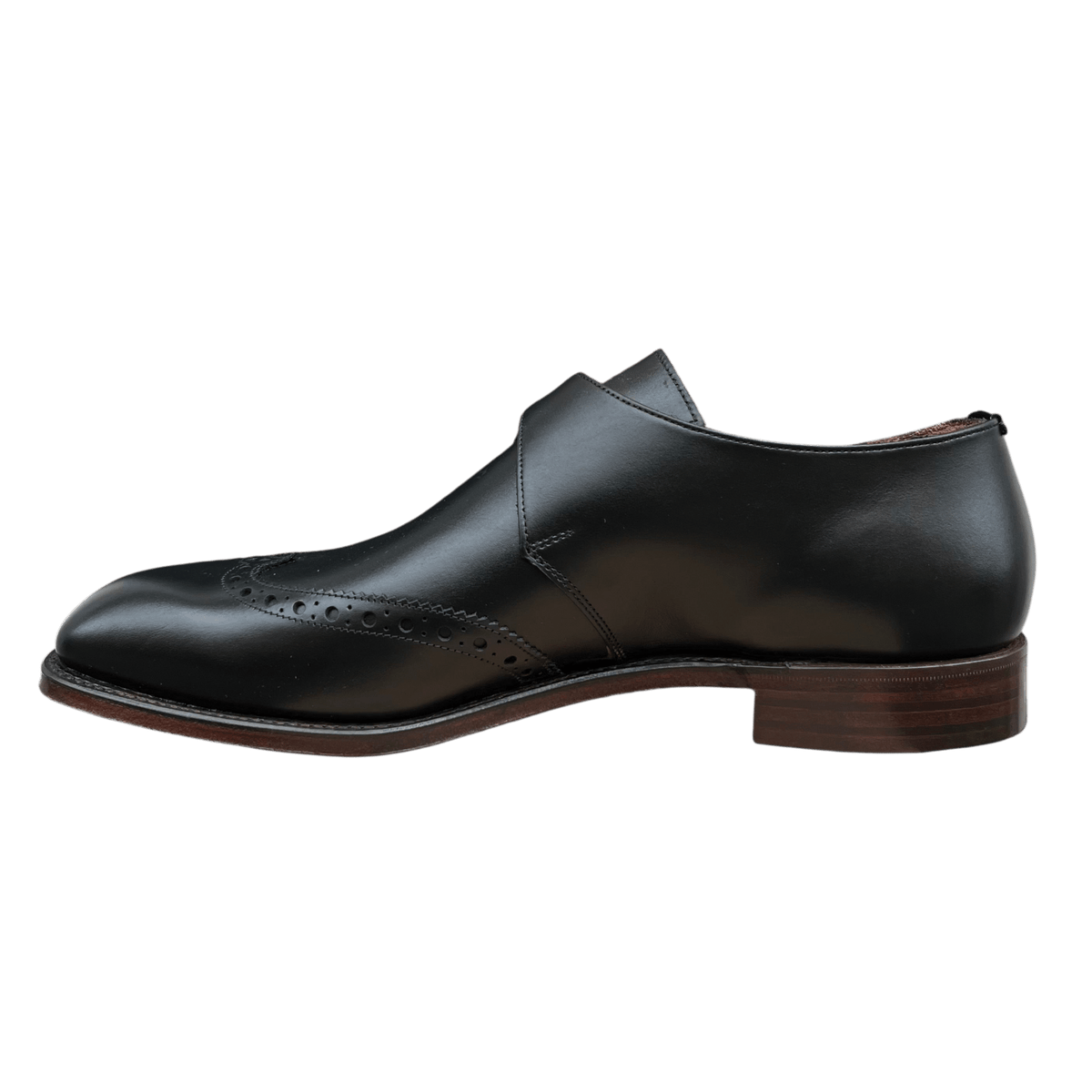 Regent - 'The Monk' Monk Strap Shoes - Black Calf Leather - Regent Tailoring Salisbury