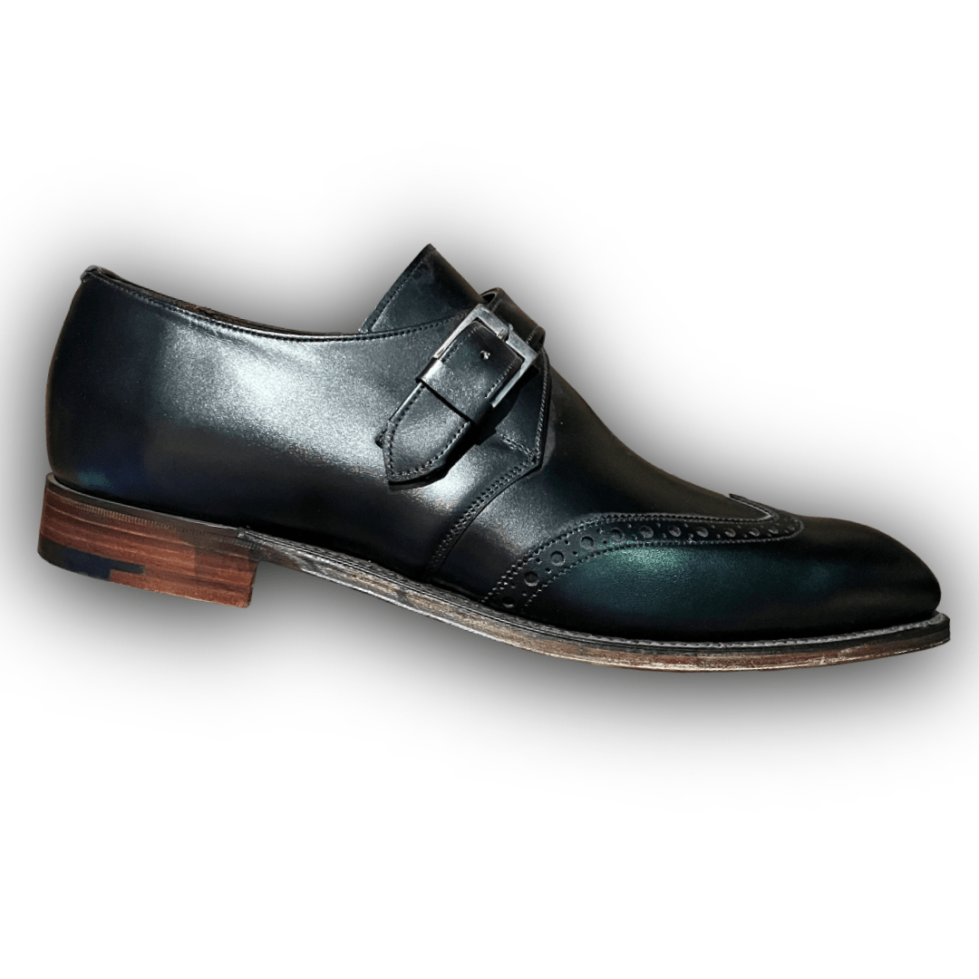 Regent - 'The Monk' Monk Strap Shoes - Black Calf Leather - made in England. - Regent Tailoring Salisbury