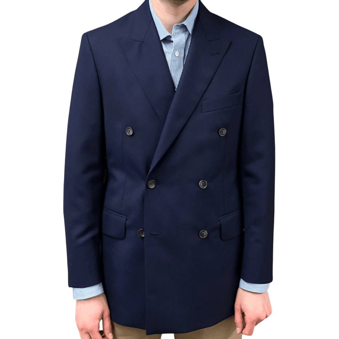 Regent -Thompson - Double-Breasted Blazer - 280g - Harrison's of Edinburgh cloth - Regent Tailoring Salisbury
