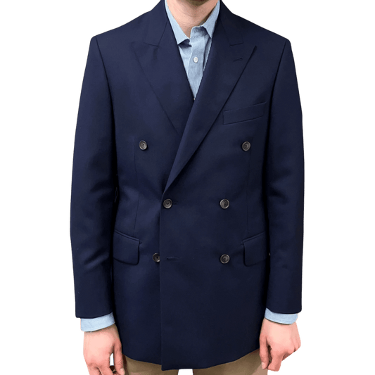Regent -Thompson - Double-Breasted Blazer - 280g - Harrison's of Edinburgh cloth - Regent Tailoring Salisbury