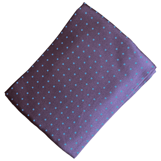 Regent - Tootal Scarf - Brown with Blue dots - Regent Tailoring Salisbury