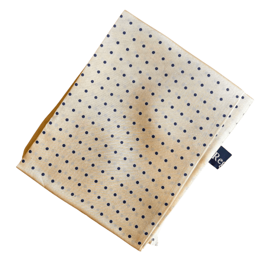 Regent - Tootal Scarf - Cream with Navy dots - Regent Tailoring Salisbury