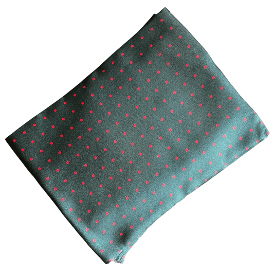 Regent - Tootal Scarf - Green with Red dots - Regent Tailoring Salisbury