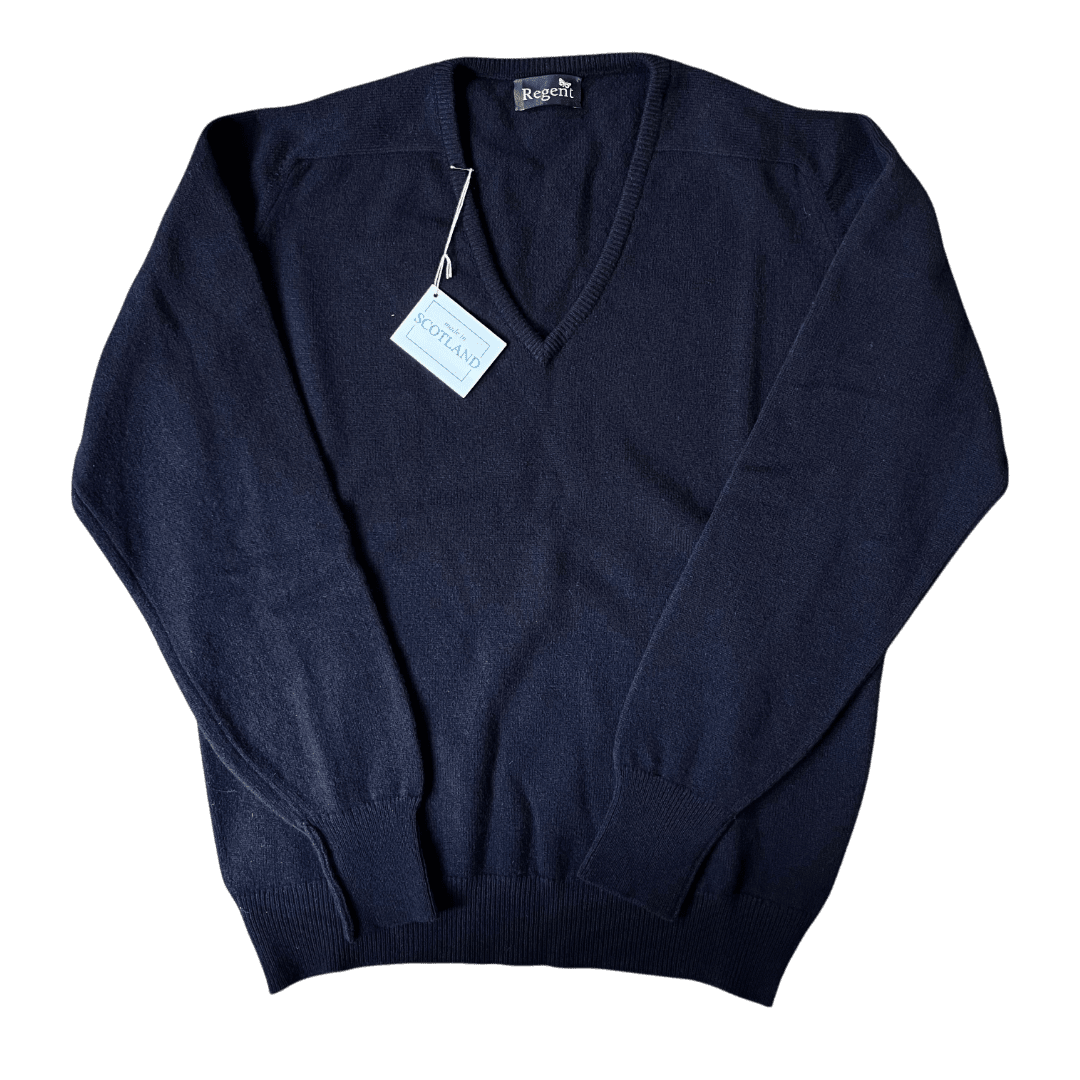 Regent - V Neck Jumper - Geelong - Navy - Regent Tailoring Salisbury