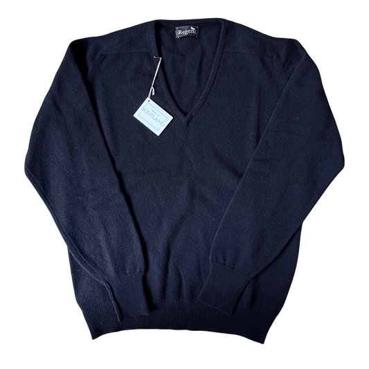 Regent - V Neck Jumper - Geelong - Navy - Regent Tailoring Salisbury