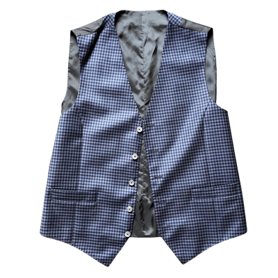 Regent - Waistcoat - Lamond - Blue Small Check