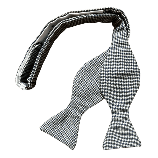 Regent - Wool Bow Tie - Dogtooth - Blue/Green/Cream - Regent Tailoring Salisbury