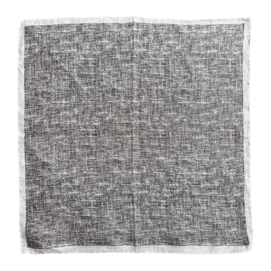 Regent - Wool Pocket Square - Grey/White Trim - Regent Tailoring Salisbury