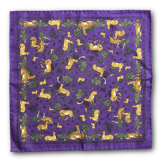 Regent - Wool/Silk Pocket Square - Purple Deer - Regent Tailoring Salisbury