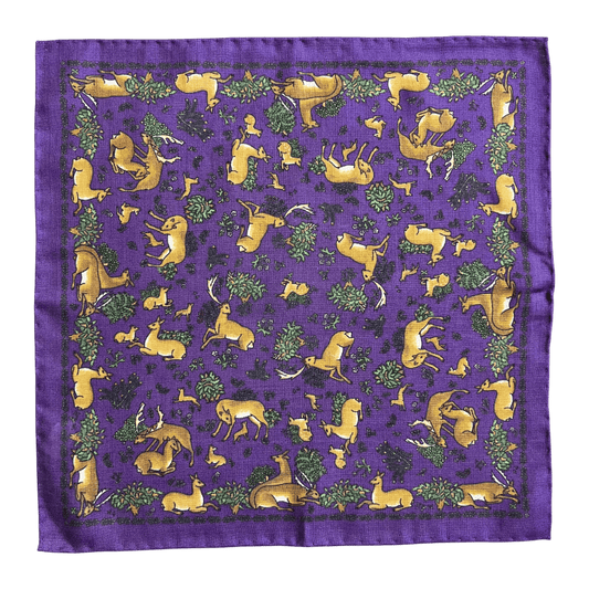 Regent - Wool/Silk Pocket Square - Purple Deer - Regent Tailoring Salisbury