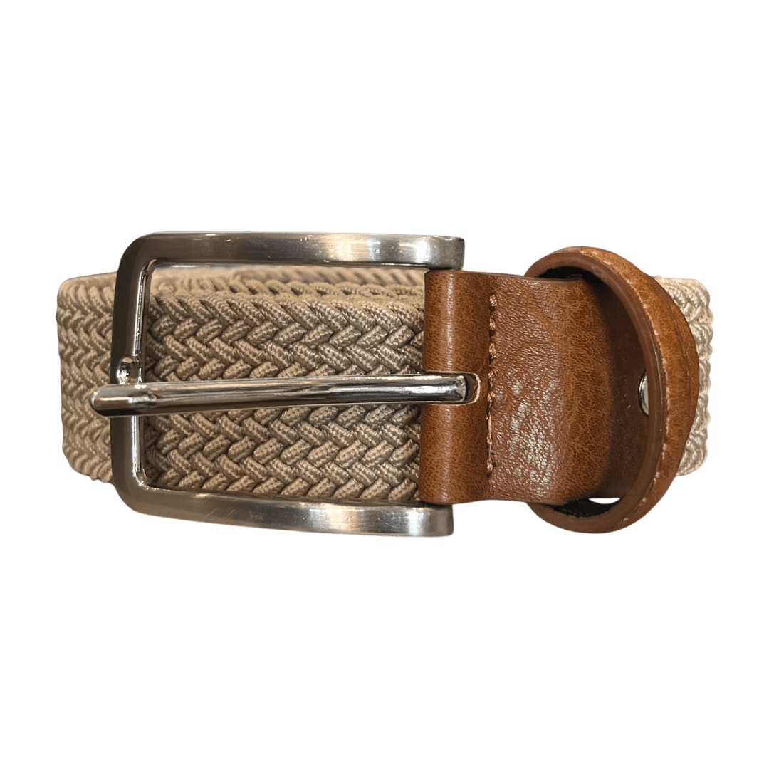 Regent - Woven Elastic belt - Beige - Regent Tailoring Salisbury