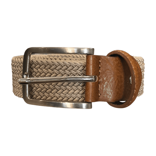 Regent - Woven Elastic belt - Beige - Regent Tailoring Salisbury
