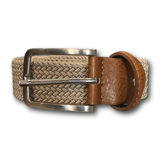 Regent - Woven Elastic belt - Beige - Regent TailoringRegent