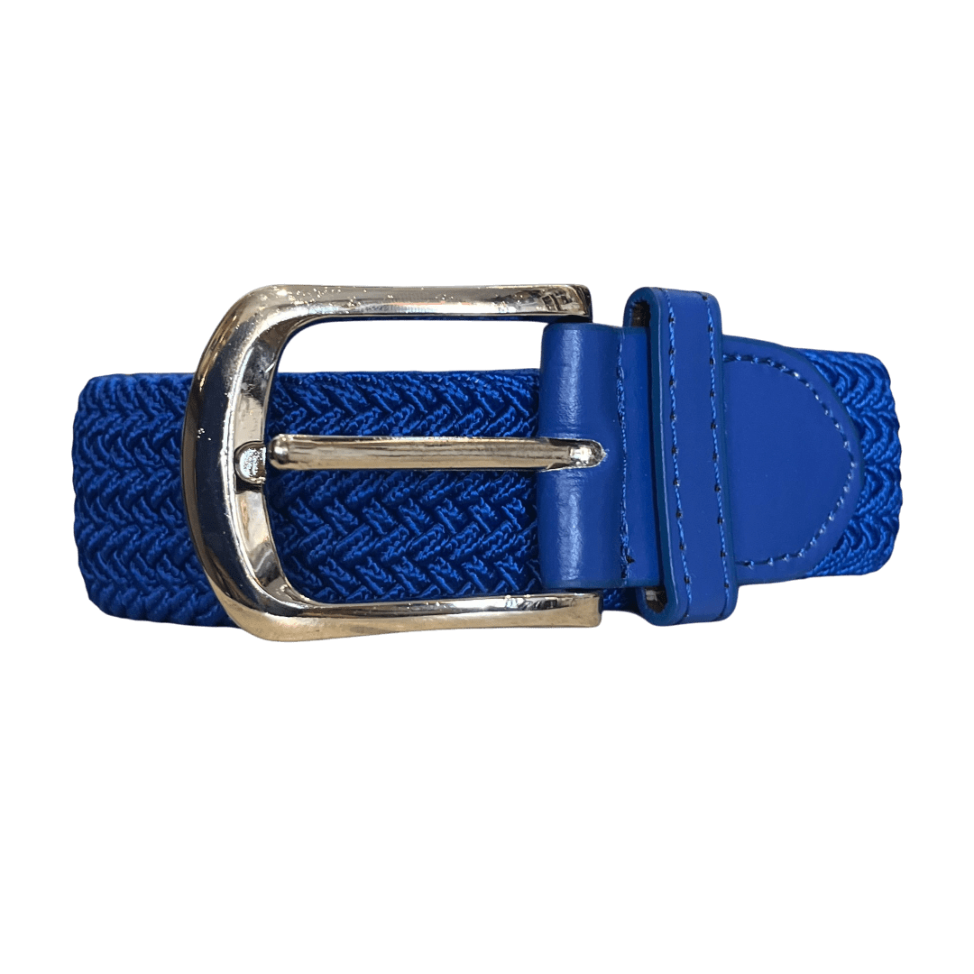 Regent - Woven Elastic Belt - Bright Blie - Regent Tailoring Salisbury