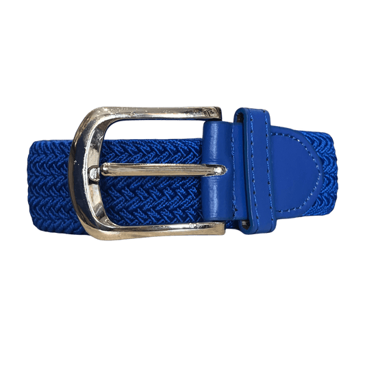 Regent - Woven Elastic Belt - Bright Blie - Regent Tailoring Salisbury