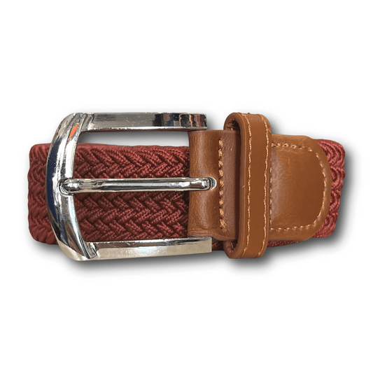 Regent - Woven Elastic Belt - Burgundy - Regent TailoringRegent