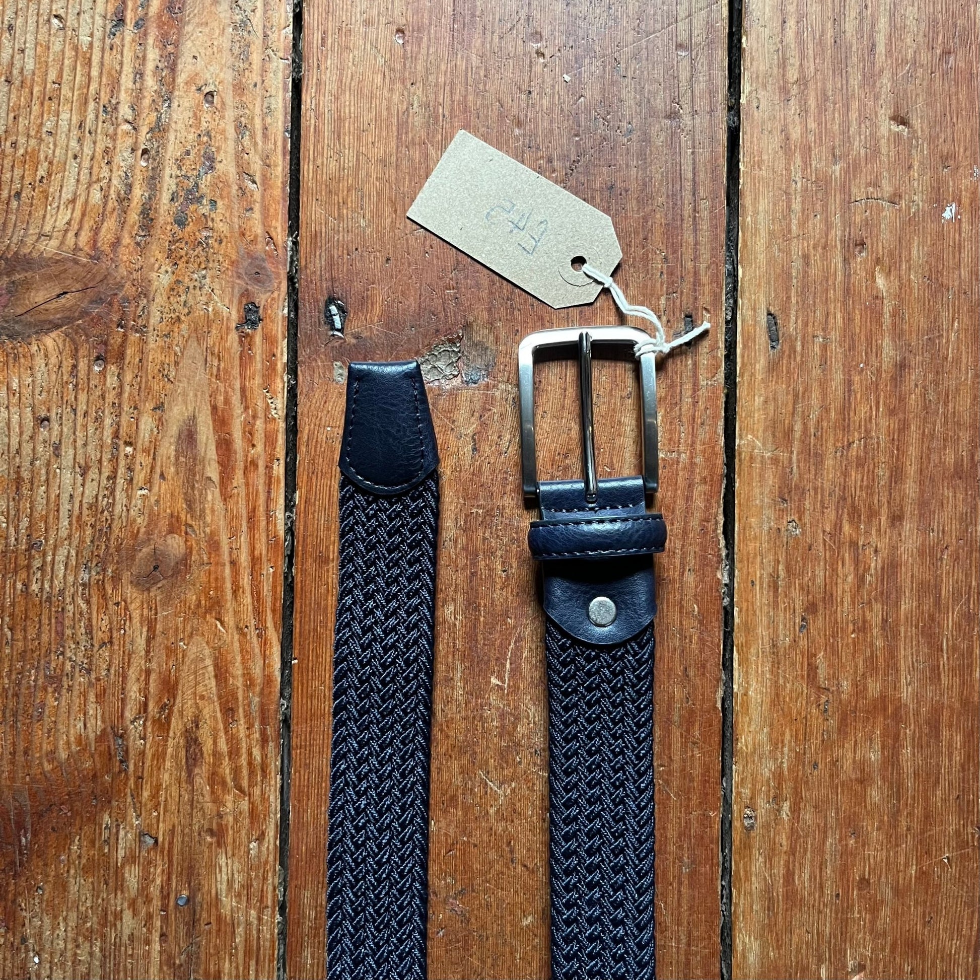 Regent - Woven Elastic Belt - Dark Navy - Regent TailoringRegent