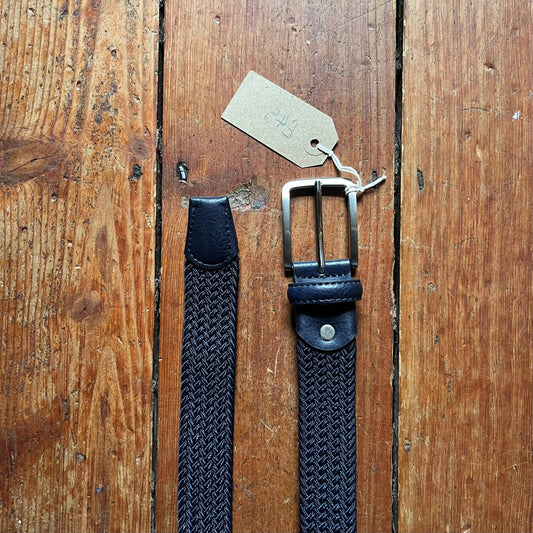 Regent - Woven Elastic Belt - Dark Navy - Regent TailoringRegent