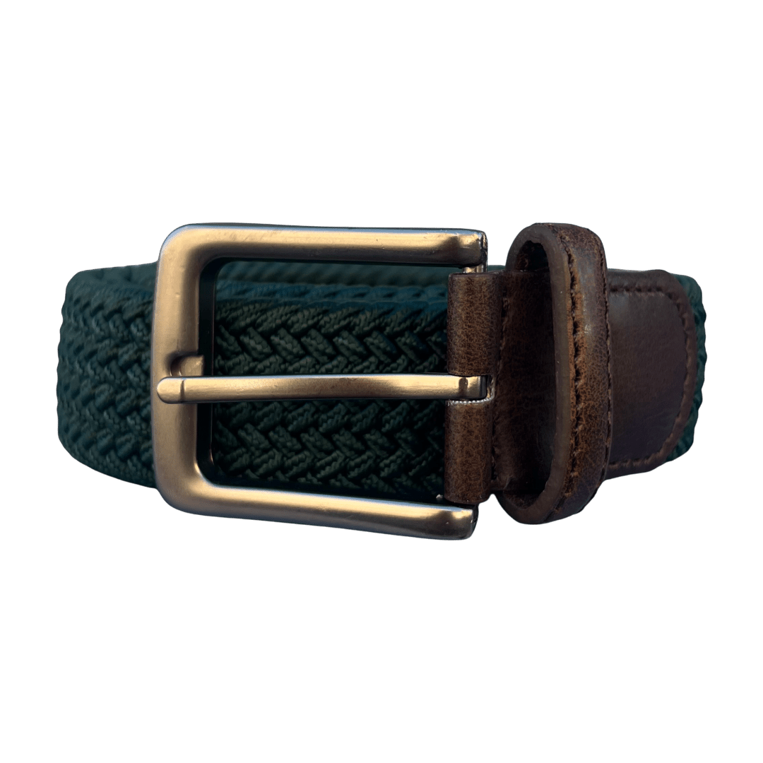 Regent - Woven Elastic Belt - Forest Green - Regent Tailoring Salisbury