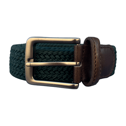 Regent - Woven Elastic Belt - Forest Green - Regent Tailoring Salisbury