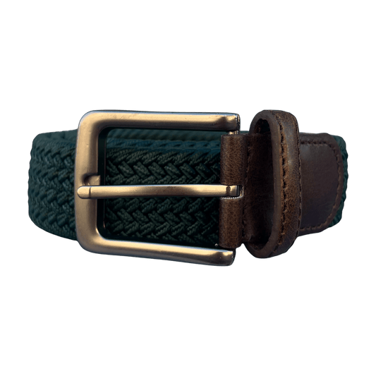 Regent - Woven Elastic Belt - Forest Green - Regent Tailoring Salisbury
