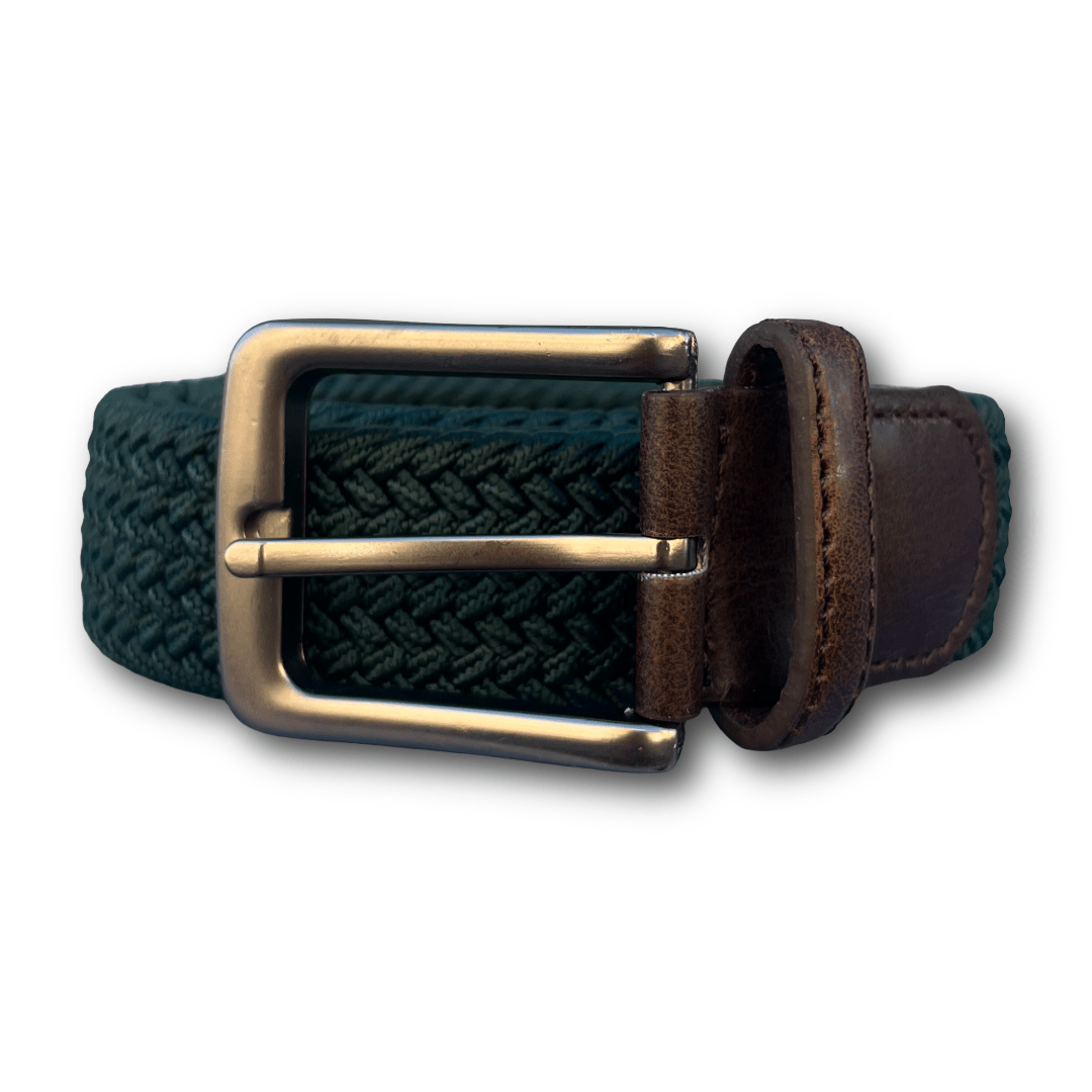 Regent - Woven Elastic Belt - Forest Green - Regent TailoringRegent