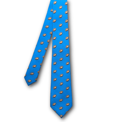 Regent - Woven Wool Tie - Rugby Balls