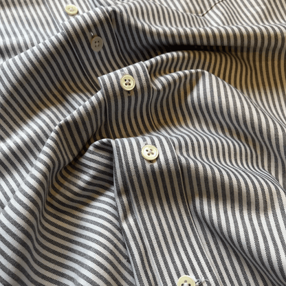 Regent - ‘Yale’ - Oxford Shirt - Grey Stripe - Regent Tailoring Salisbury
