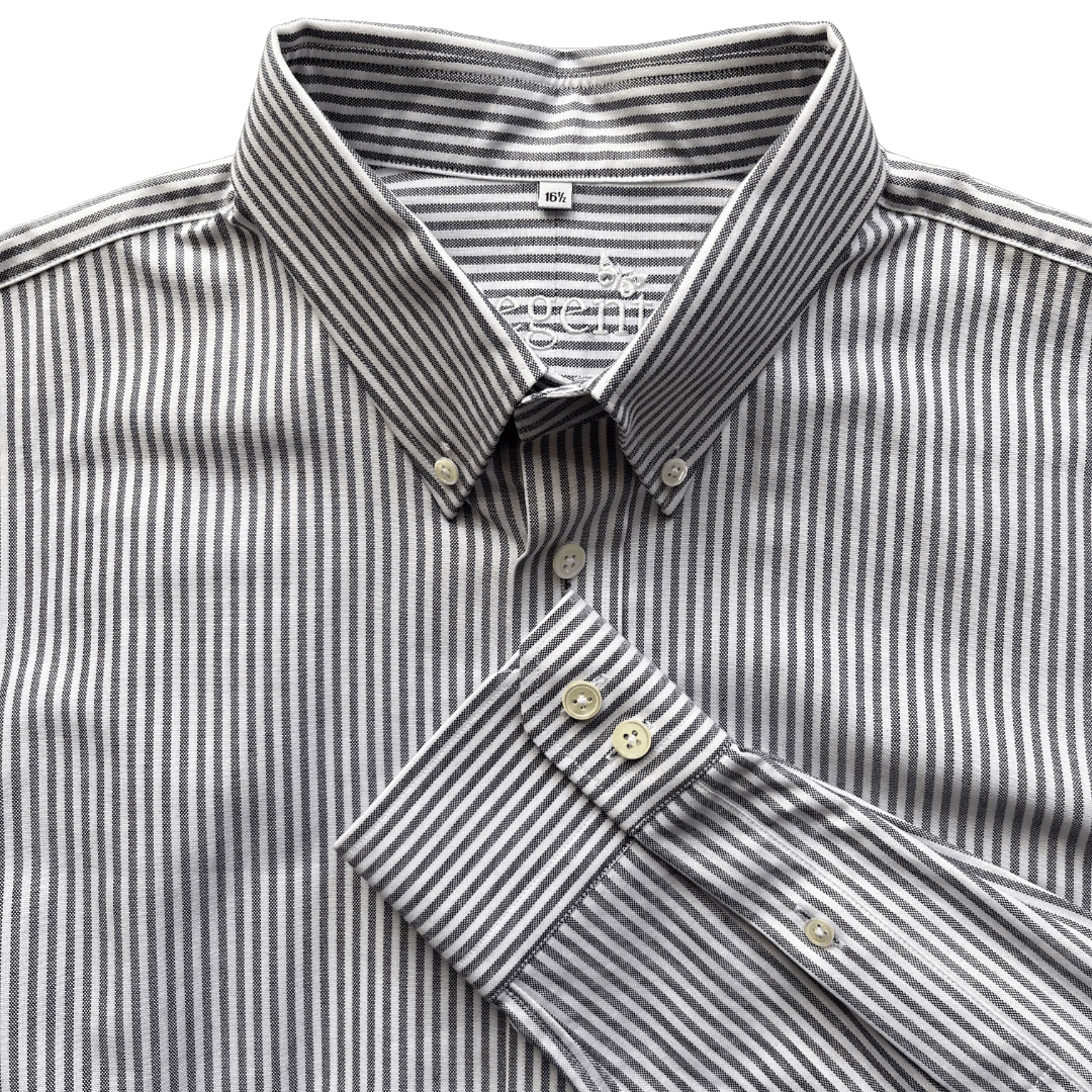 Regent - ‘Yale’ - Oxford Shirt - Grey Stripe - Regent Tailoring Salisbury