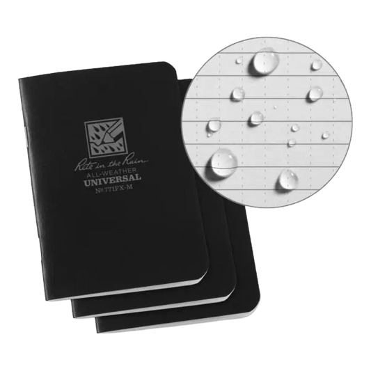 Rite in the Rain - All Weather Universal Notebook (3 Pack) 3.25" x 4.625" - Black - 771FX-M - Regent Tailoring Salisbury
