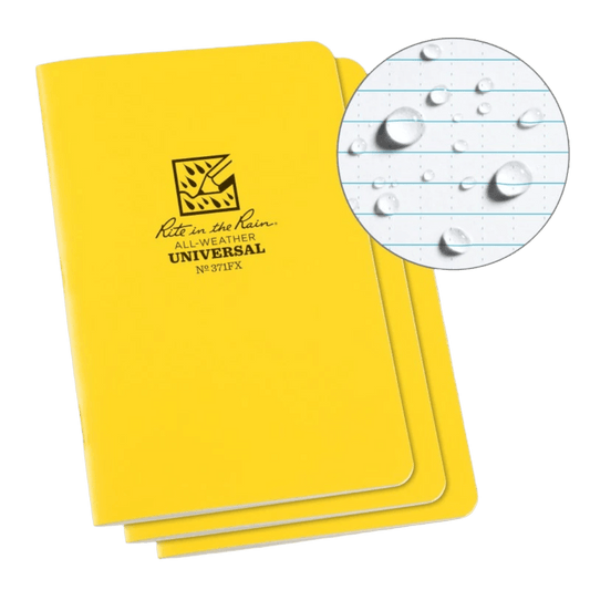 Rite in the Rain - All Weather Universal Notebook (3 Pack) 5" x 7" - Yellow - 371FX - Regent Tailoring Salisbury
