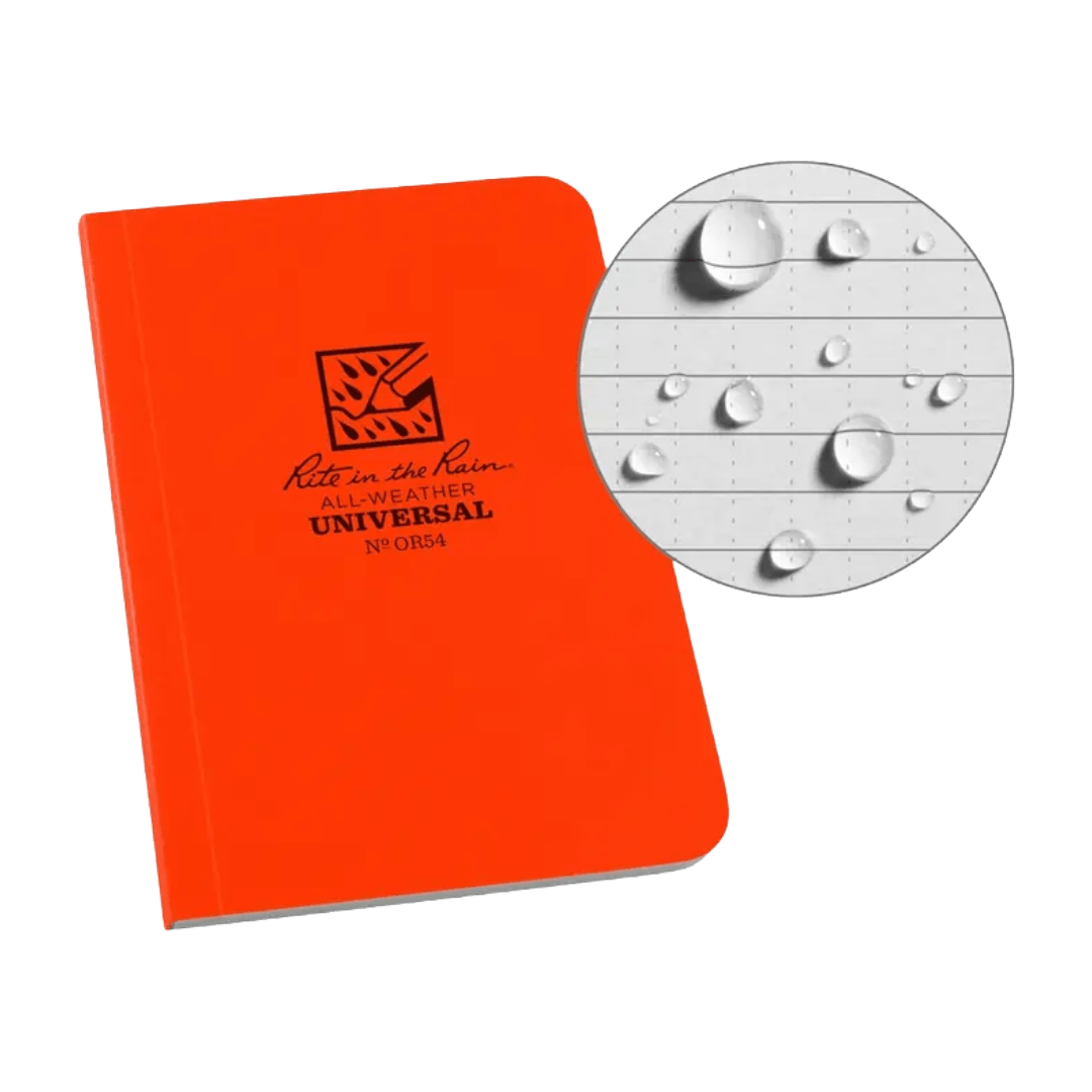Rite in the Rain - All Weather Universal Notebook 3.5" x 5" - Orange - OR54 - Regent Tailoring Salisbury
