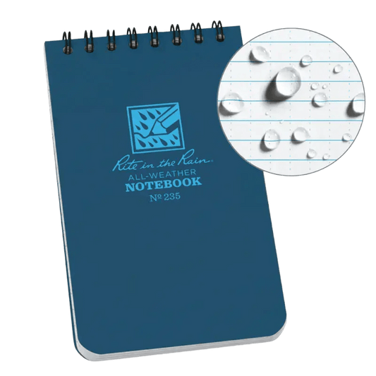 Rite in the Rain - All Weather Universal Notebook Spiral Bound 3" x 5" - Blue - No. 235 - Regent Tailoring Salisbury