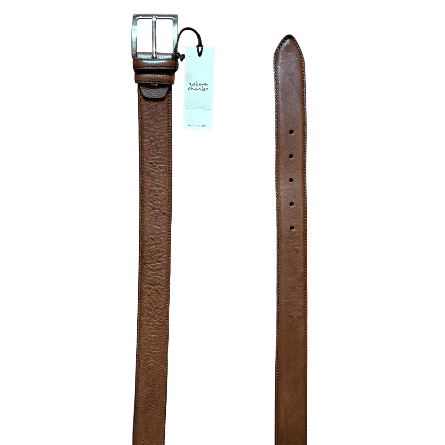 Robert Charles- Handmade Leather Belt- Brown - Regent Tailoring Salisbury