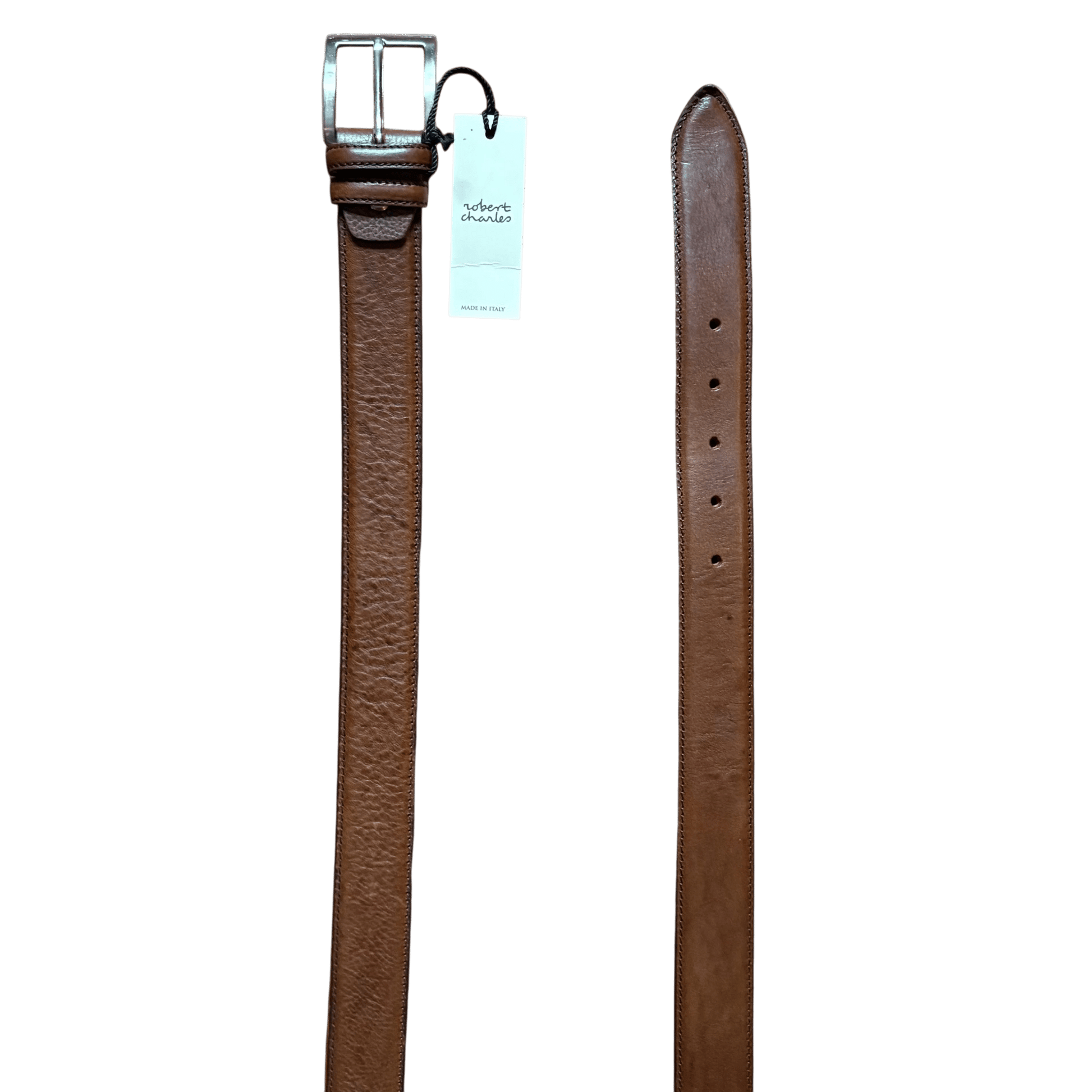 Robert Charles- Handmade Leather Belt- Brown - Regent Tailoring Salisbury
