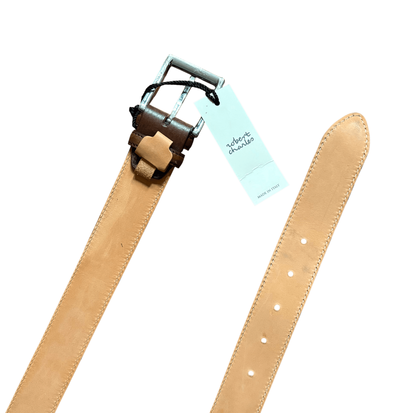 Robert Charles- Handmade Leather Belt- Brown - Regent Tailoring Salisbury
