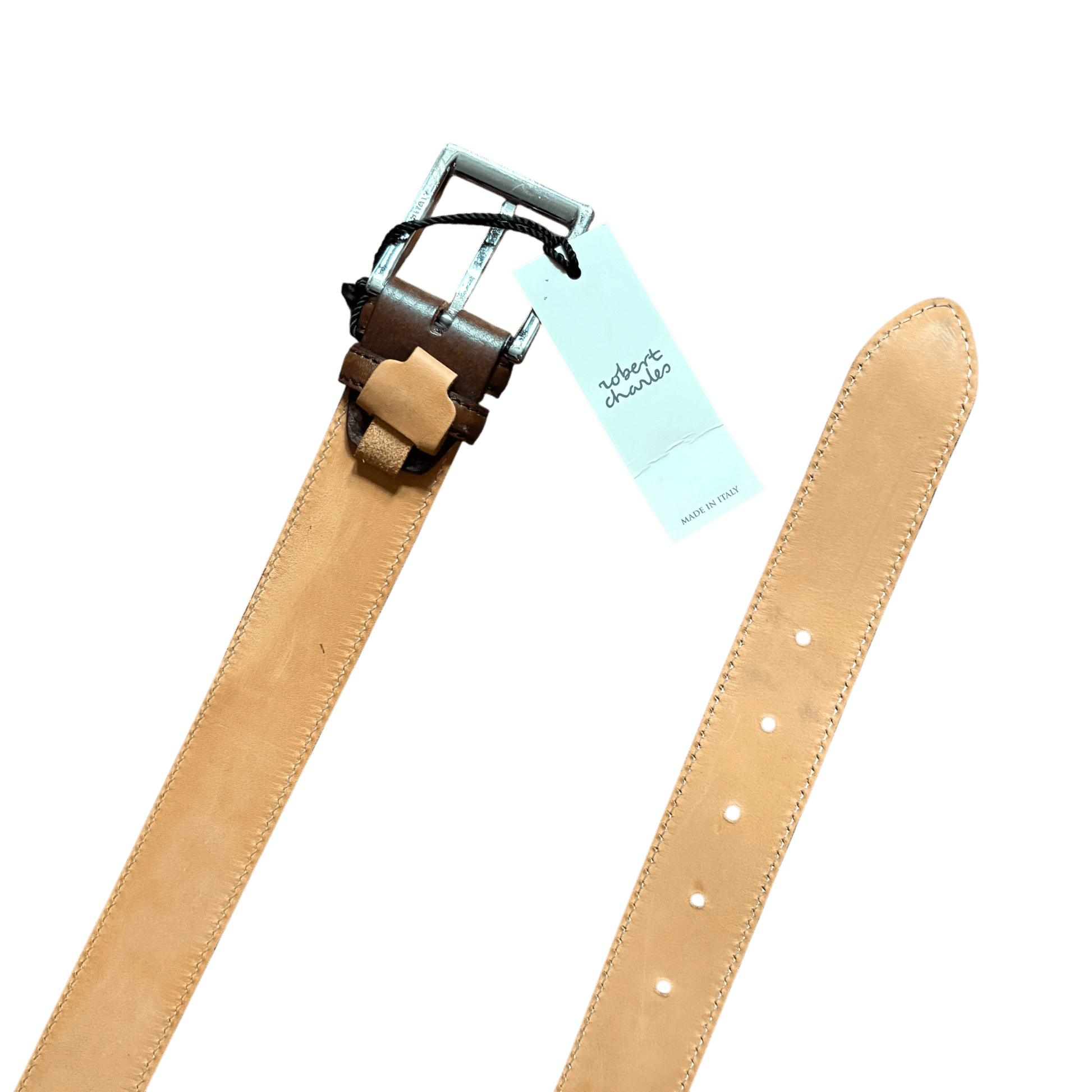 Robert Charles- Handmade Leather Belt- Brown - Regent Tailoring Salisbury
