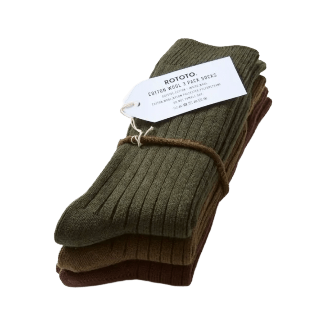 RoToTo - Cotton Wool 3 Pack Socks R1688 - Regent Tailoring Salisbury