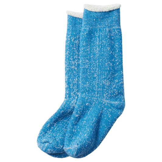 RoToTo - Double Face Crew Socks R1001 - Blue - Regent Tailoring Salisbury