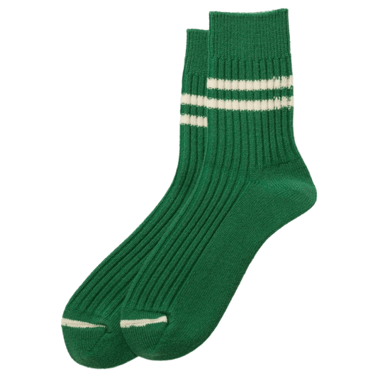 RoToTo - Merino Lambs Wool Stripe Crew Socks R1489 - Regent Tailoring Salisbury